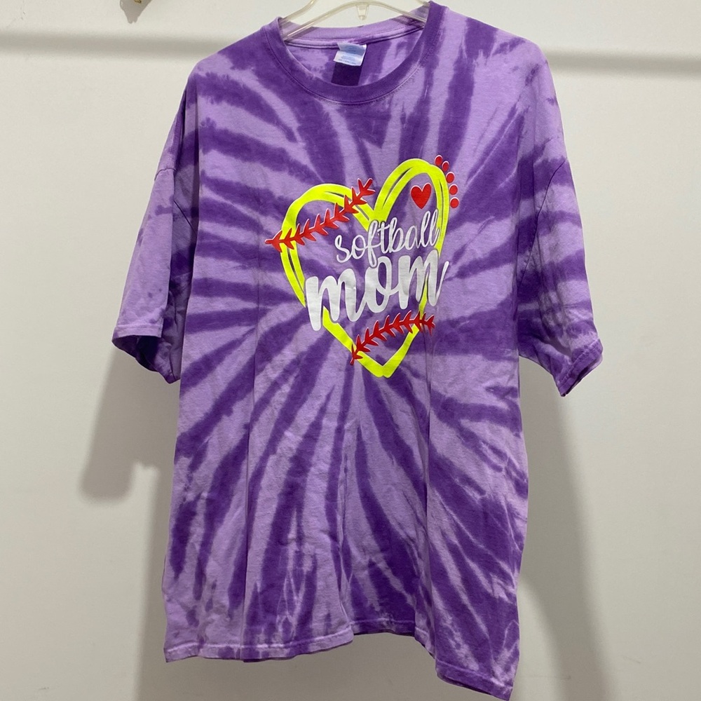 Port and Company Purple Softball Mom Tee